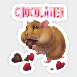 Valentine Chocolate Hamster Sticker